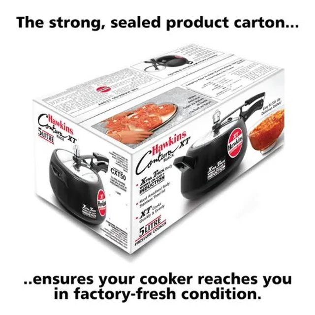 Hawkins Contura Hard Anodised Black Inner Lid Pressure Cooker - Xtra Thick & Induction Base, CXT50, 5 l-5.webp